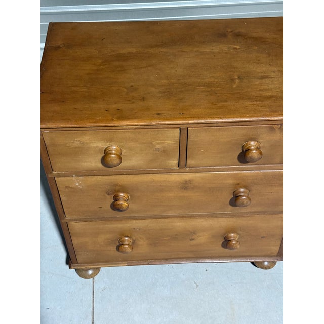 Victorian Antique Pine Two Over Two Drawers - Chest of Drawers From England For Sale - Image 3 of 18