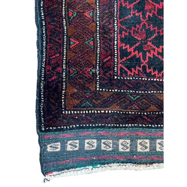 Afghan Balouch Prayer Wool Rug 2’7” X 4’2” For Sale - Image 4 of 4