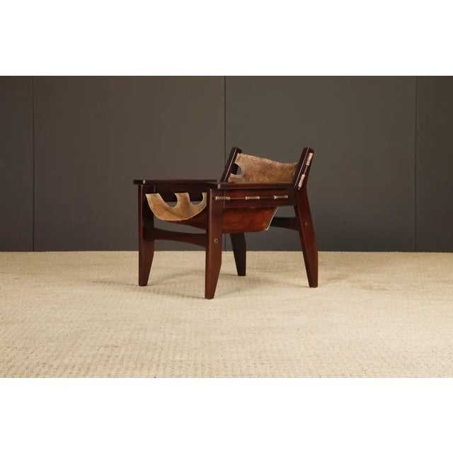 Wood Sergio Rodrigues 'Kilin' Lounge Chairs in Rosewood & Leather, Oca, Brazil 1970s For Sale - Image 7 of 18