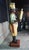 Green Mid 20th Century Monumental Life Size French Carved Folk Art Restaurant Chef Baker Statue 87" For Sale - Image 8 of 12