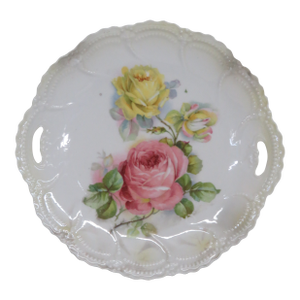 Leuchtenburg Germany Rose Raised Design Scalloped Edge 4592b