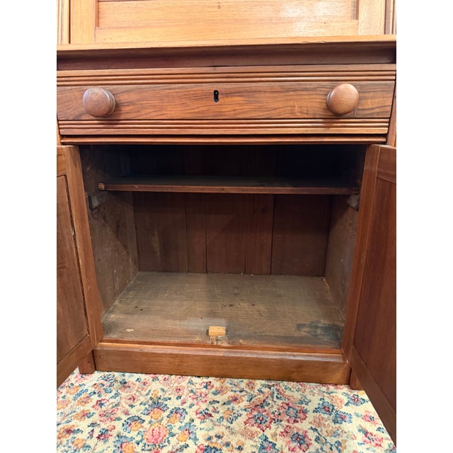 Traditional Antique, Eastlake Walnut Drop-Front Desk, Mid-1800s For Sale - Image 3 of 7