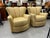 Modern Channel Back Scalloped Swivel Chairs, a Pair For Sale - Image 3 of 8