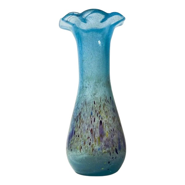 Vintage Modern Glass Vase by Budveszel Gyula, Hungary, 1990s For Sale