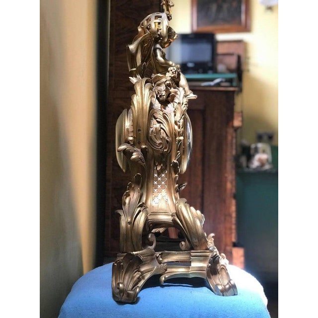 19th Century French Ormolu Mantel Clock For Sale - Image 4 of 10