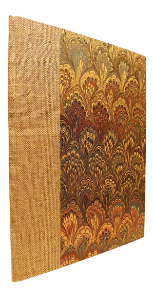 2010s Hand-Made Linen Octavo Book Traditionally Bound - Journal by M. Allen