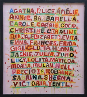 "Chick Flicks" Original Contemporary Collage/Painting by Brian McDonald