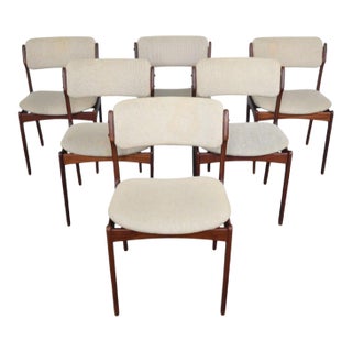 Set of Six Mid 20th Century Attributed to Erik Buch Model 49 Dining Chairs in Teak For Sale