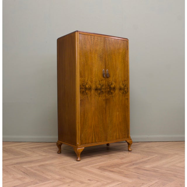 Art Deco Walnut Compact Wardrobe, 1930s For Sale - Image 3 of 12