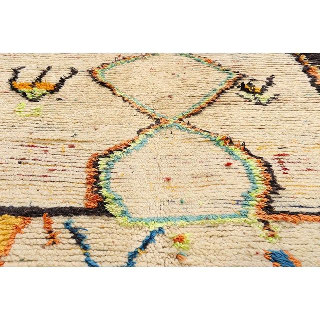 Late 20th Century Vintage Azilal Boucherouite Moroccan Rug, 03'11 X 07'10 For Sale - Image 5 of 10