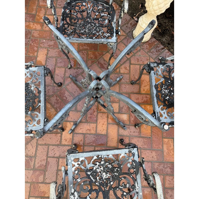 Mid 20th Century Molla Table Base and 4 Arm Chairs For Sale - Image 17 of 18