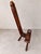 Vintage European Primitive Three-Legged Hardwood Birthing Chair With Trefoil Cutouts For Sale - Image 4 of 8