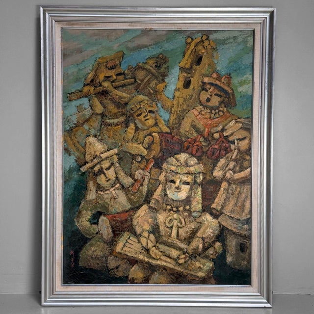 Modern Takahashi Yoshikazu, 奏 / Ensemble, 1985, Oil on Canvas For Sale - Image 3 of 9