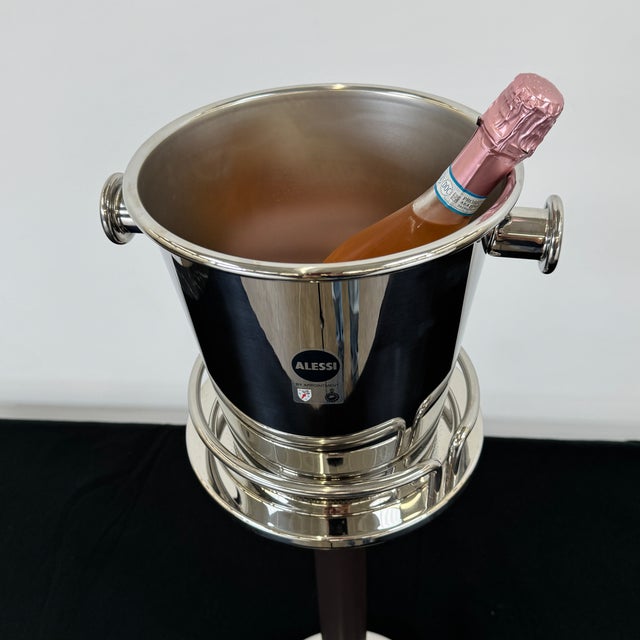 Alessi Alessi Ettore Sottsass 5052 Wine Cooler and 5059 Stand For Sale - Image 4 of 5