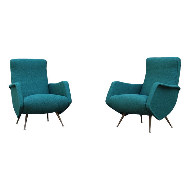 Armchairs by Aldo Morbelli for Isa Bergamo, Italy, 1950s, Set of 2 For Sale