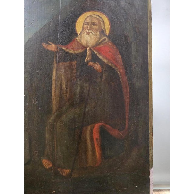 19th Century Orthodox Icon with Ascension of Elijah For Sale - Image 6 of 15