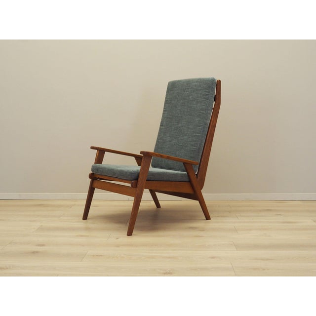 Danish Oak Armchair, 1970s For Sale - Image 3 of 17