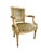 Vintage Neoclassical Striped Seat Armchair For Sale - Image 14 of 15