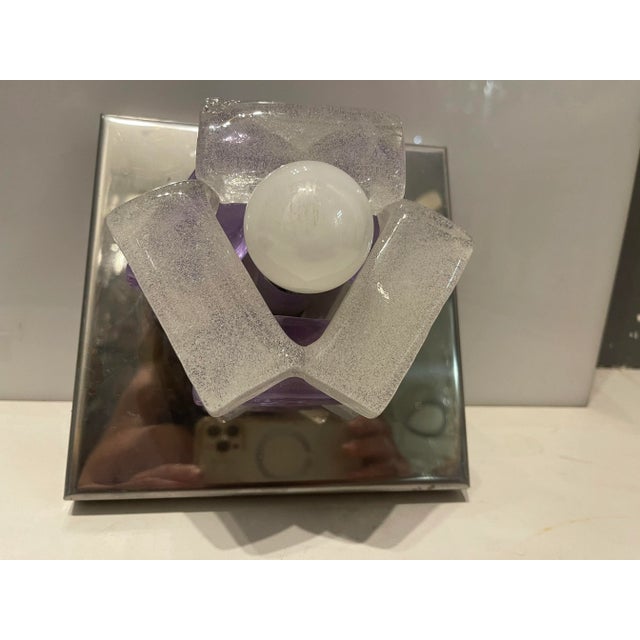 Italian Murano Glass Sconces by Albano Poli for Poliarte, 1970s , Set of 2 For Sale - Image 3 of 13