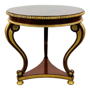 Vintage Regency Style Mahogany and Gilt Occasional Table