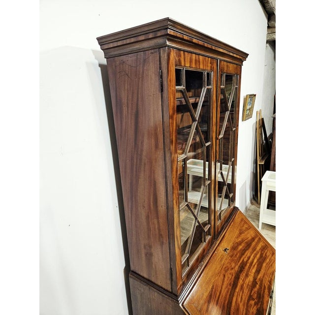 Victorian Mahogany Secretaire with Library For Sale - Image 11 of 18