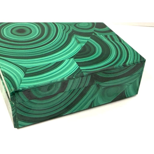 Vintage Malachite Box For Sale - Image 11 of 12
