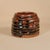 Ceramic Hand-Thrown Sculptural Wabi Sabi Studio Stoneware Vessel With Iron Red and Charcol Glaze For Sale - Image 7 of 11