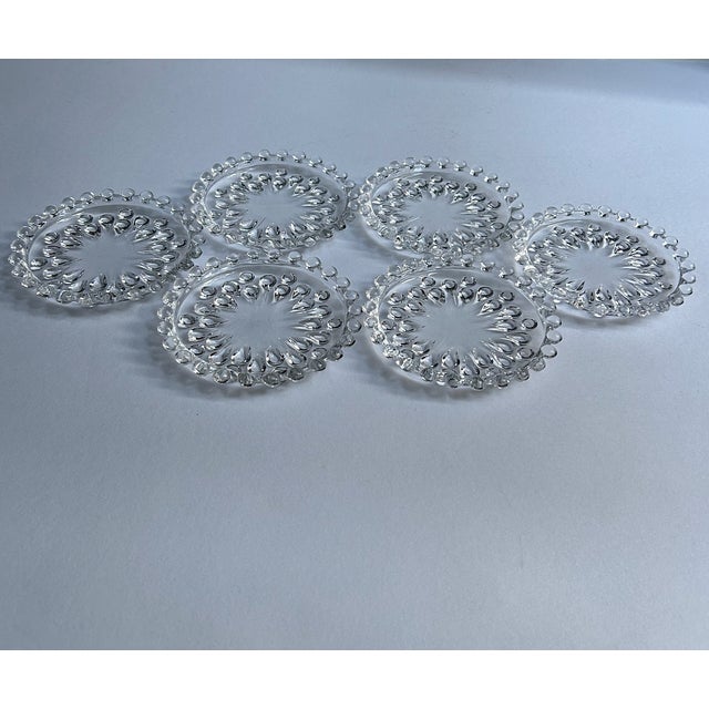 Vintage Set of 6 Nachtmann Bleikrstall Hobnail Crystal Coasters For Sale - Image 9 of 16
