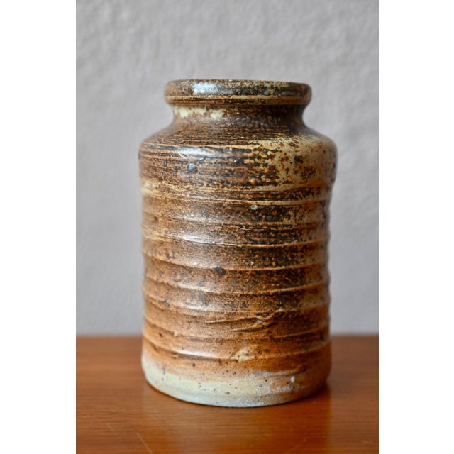 Scandinavian Stoneware Ceramic Vase, 1960s For Sale - Image 3 of 6