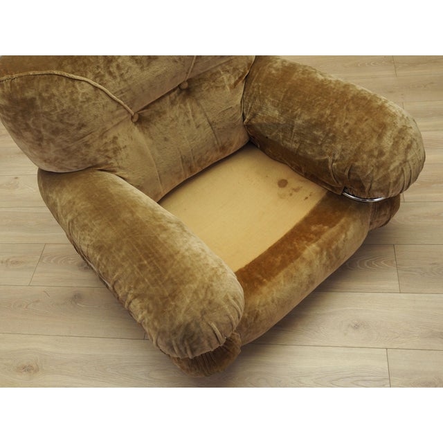 Itlain Velour Armchair, 1970s For Sale - Image 11 of 18