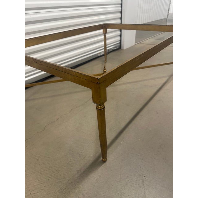 1990s 1990s Vintage Gold Metal Coffee Table For Sale - Image 5 of 9