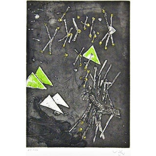 Sebastian Matta, Abstract Composition, Hand Edition 63/100, 1970s, Etching For Sale
