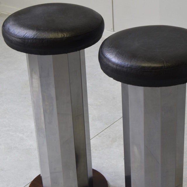 Vintage Italian Bar Stools, 1970s, Set of 2 For Sale - Image 6 of 7