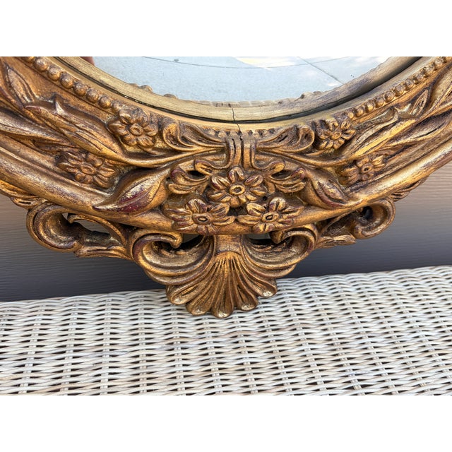 Large Federal Giltwood Eagle Convex Mirror, 20th Century For Sale - Image 9 of 14