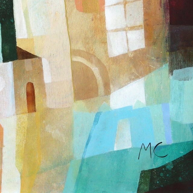 Manhattan Sunlight - Original Contemporary New York Cityscape Acrylic Painting on Canvas by Maria C Bernhardsson For Sale - Image 4 of 7