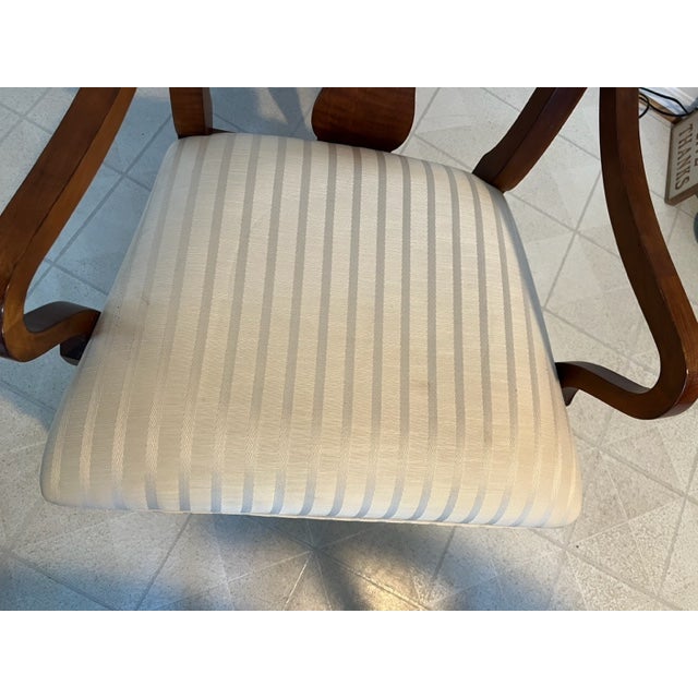 Wood Ethan Allen British Classics Style Dining Room Arm Chairs - Set of 2 For Sale - Image 7 of 7