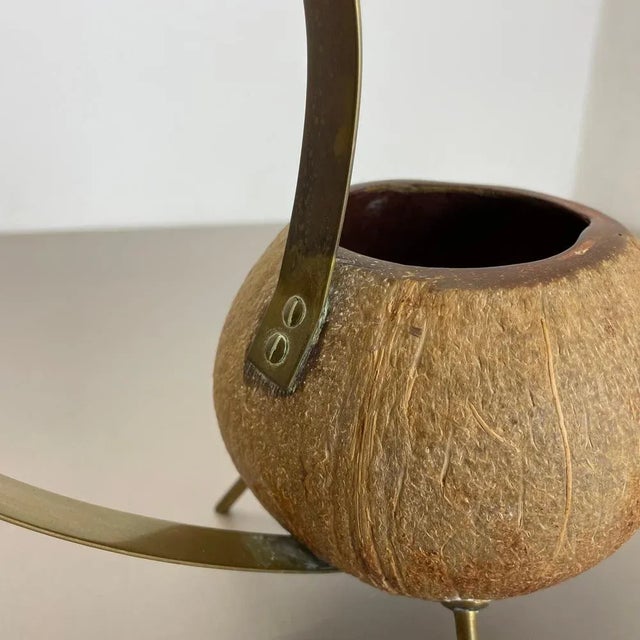 Brass and Coconut Watering Can attributed to Carl Auböck, Austria, 1950s For Sale - Image 13 of 18