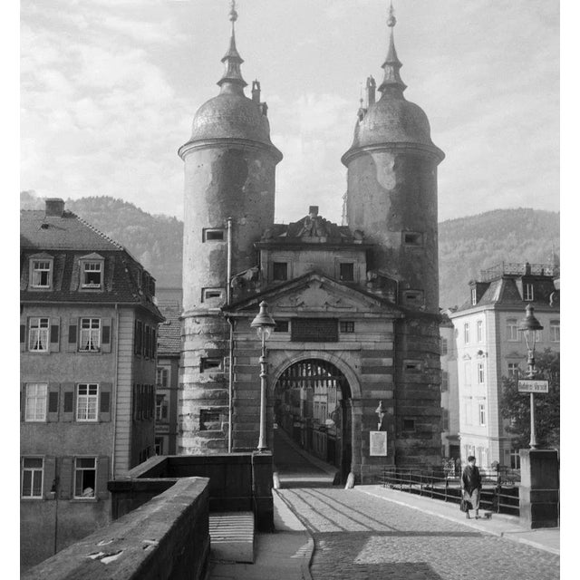 1930s Brueckentor Gate at Old Bridge Neckar Heidelberg, Germany 1936, Printed 2021 For Sale - Image 5 of 5