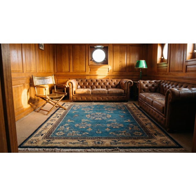 Early 20th Century Chinese Peking Carpet ( 7'10" x 9'10" - 240 x 300 ) For Sale - Image 13 of 15
