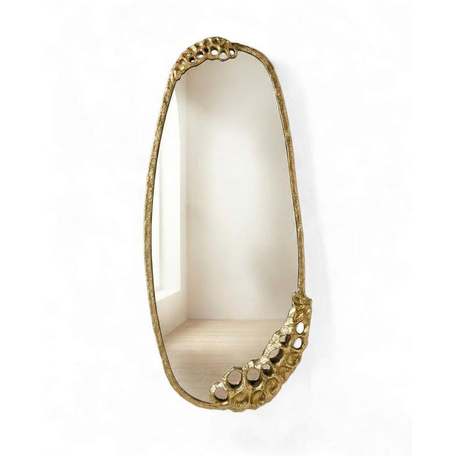 Lotus brass wall mirror by maeve dimensions: d 70 x w 61 x h 142 cm. Materials: polished brass. Lotus mirror is a luxury...