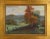 Vintage American Impressionist landscape painting of rolling hills / mountains with fall foliage by Harry L Barton...
