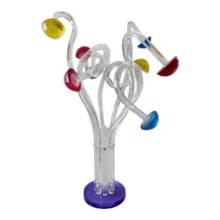 Vintage Shlomi Haziza Lucite Tree Sculpture For Sale