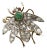 Late 19th Century Victorian 14k Gold Rose Cut Diamond Winged “En Tremblant” Insect Brooch For Sale