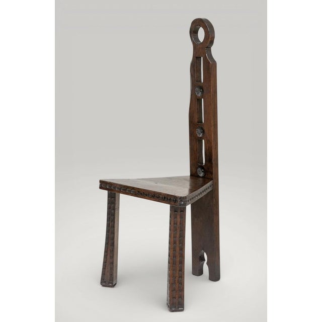 Wood Vintage Spanish Brutalist Side Chairs, 1960s, Set of 2 For Sale - Image 7 of 8