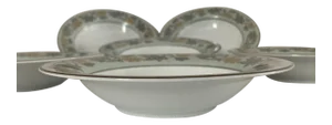 Mid-Century Noritake (5487) Silvine Soup Bowls S-6