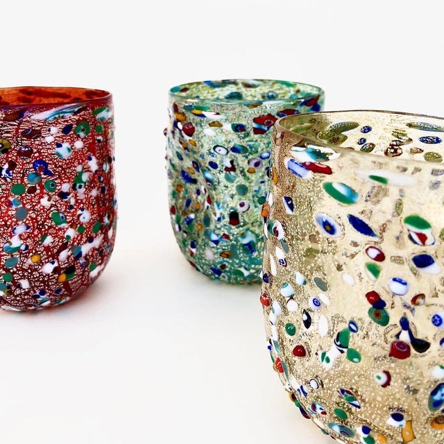 Vintage Italian Murano Glass Water Glasses by Burlesque Verres for Ribes, 2010s, Set of 6 For Sale - Image 18 of 18