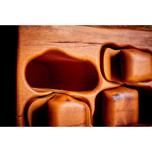 Small Studio Redwood Box with Four Drawers, 1970s For Sale - Image 4 of 11