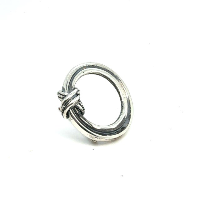 1990s Tiffany & Co Estate Signature Series Brooch Sterling Silver For Sale - Image 10 of 11