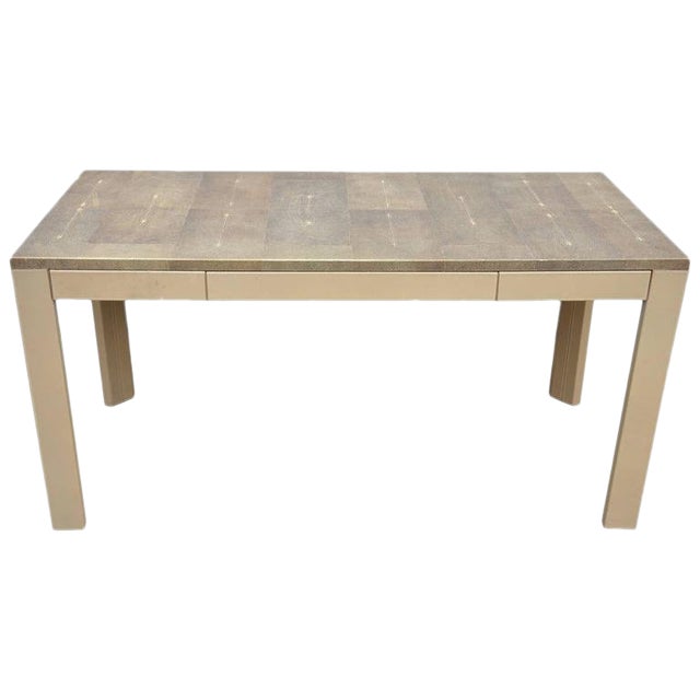 1980s Vintage Shagreen Parsons Table Chairish