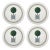 TC Parterre Topiary, 16" Round Pebble Placemats, Set of 4 For Sale - Image 4 of 4